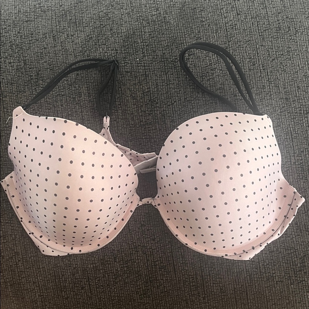 Victoria's Secret Pink and Black Polka Dot Bra